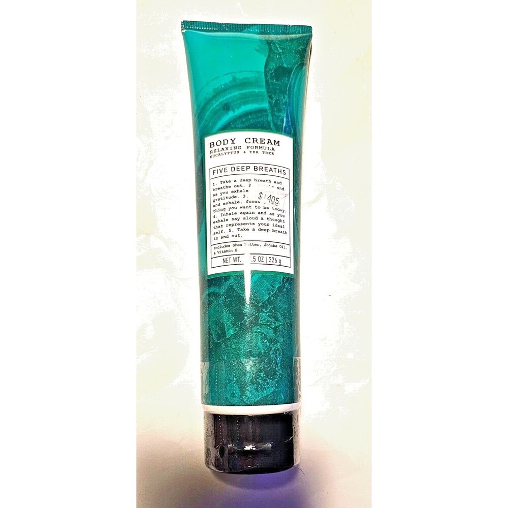 Body Cream Relaxing Formula Eucalyptus & Tea Tree By Five Deep Breaths, 11.5 oz